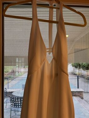 Nookie White Halter V-Neck Slip Dress